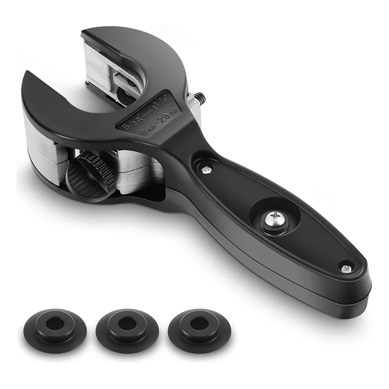 

Hot Selling-Ratcheting Tubing Cutter One-Hand Fast Pipe Cutting Tool With 3 Pcs Replacement Blade For Cutting 5/16-1-1/8 Inch,Ra
