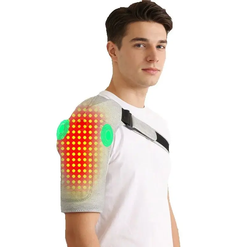 

Red Light Electric Heating Massage Shoulder Support 3 Vibration Massager Eases Joint Pain Fatigue Arthritis Muscle Relaxation