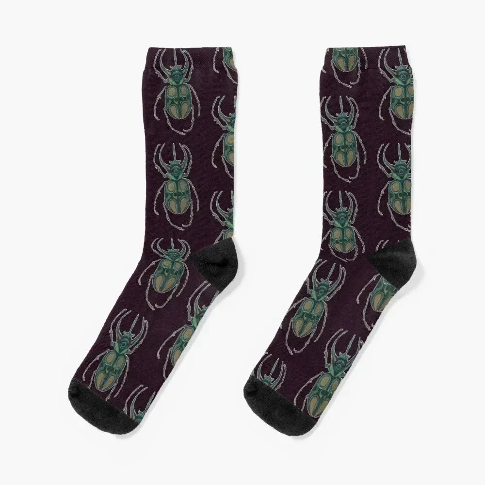 Emerald Beetle Socks Stockings man custom sports Stockings compression Man Socks Women's