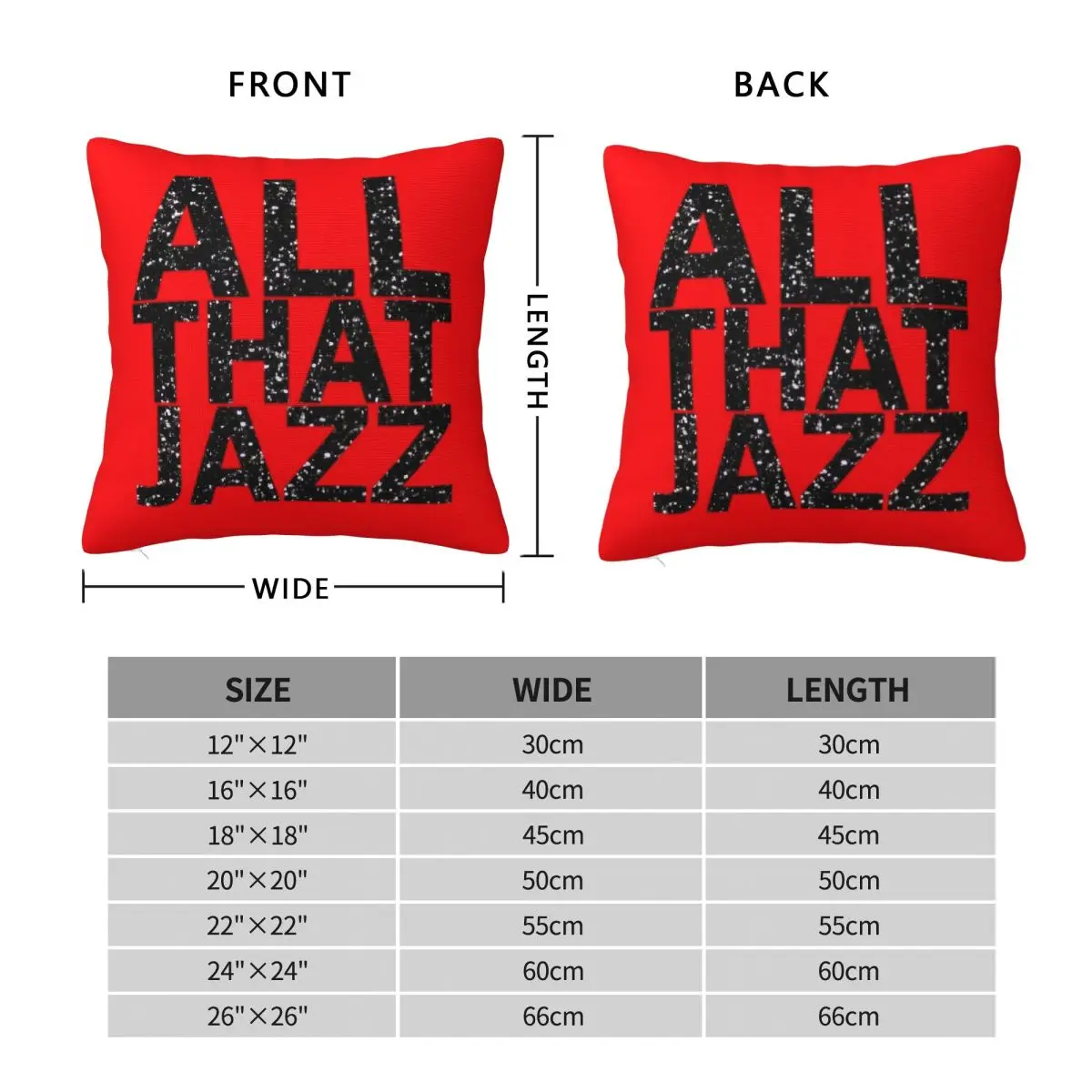 Chicago Musical All That Jazz Square Pillowcase Polyester Linen Velvet Creative Zip Decorative Home Cushion Cover Wholesale