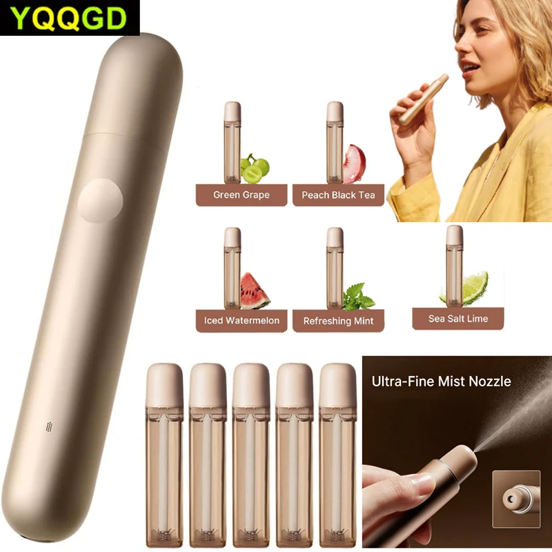 ZDEER Upgraded PW16 Electric Cool Breath Spray, Probiotic Mouth Freshener with 5 Natural Flavors, 10ML Replaceable Cartridges