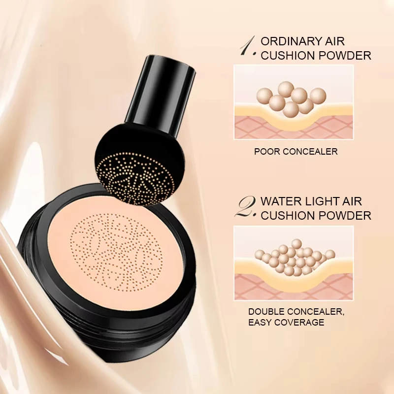 BB Cream Luchtkussen Compact Make Up Foundation Concealer Crème voor Gezicht Cosmetica Make-up Mushroom Head Puff