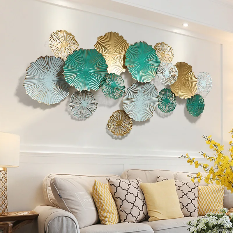 Decoração de Parede em Metal 3D Colorido de Alta Qualidade, Arte em Ferro para Decoração de Casa, Estilo Art Deco para Sala de Estar