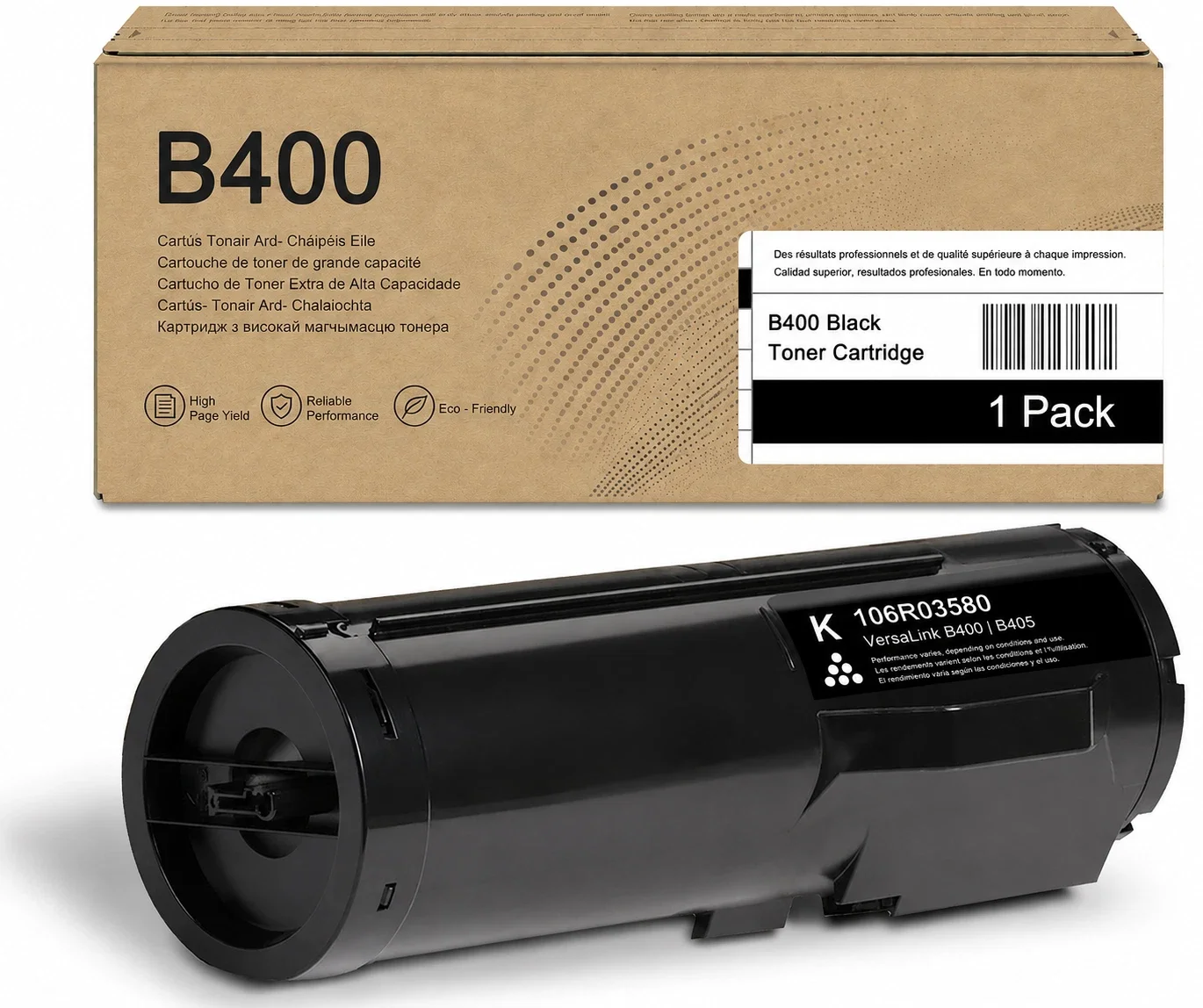 1-PK B400 Black Toner Cartridge Replacement for Xerox VersaLink B400 B405 B400N