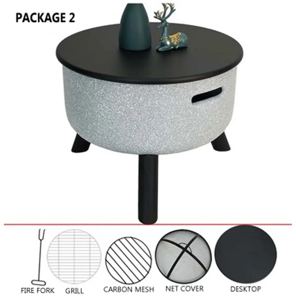 Griglia per barbecue Griglia senza fumo per uso domestico da campeggio all'aperto Griglia per barbecue a carbone multifunzionale Tavolo per griglia