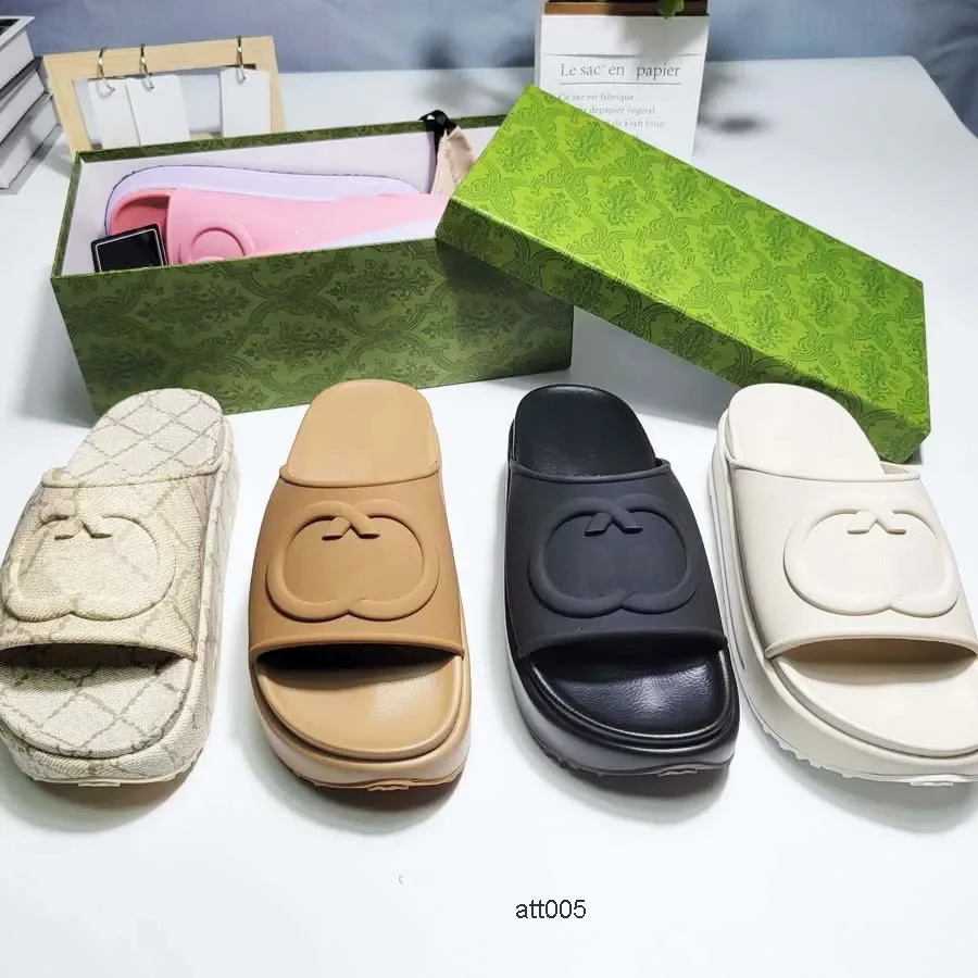 

gg ism brand designers women ladies hollow platform sandals slide sandal with lnterlocking g lovely sunny beach woman shoes slip