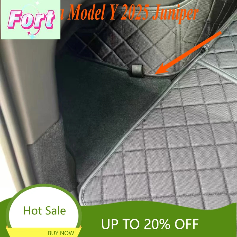 New Trunk Organizer For Tesla Model Y Juniper Launch Refresh 2025 Rear Trunk Storage Bins Side Box Organiser TPE Accessories
