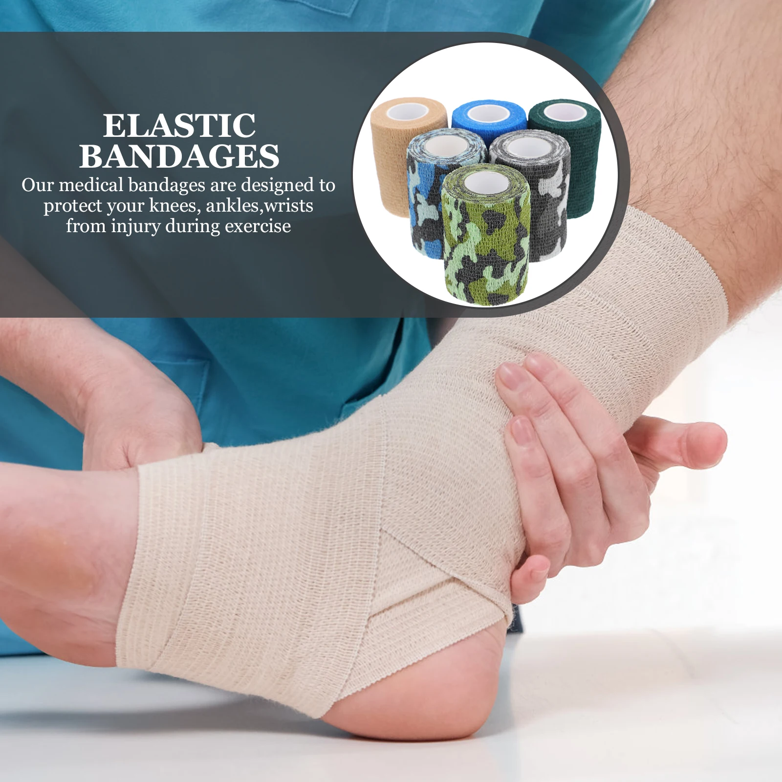 

12Pcs Adhesive Non Woven Fabric Finger Cover Easy Operate Tear Any Length Elastic Bandages Adhesive Elastic Finger