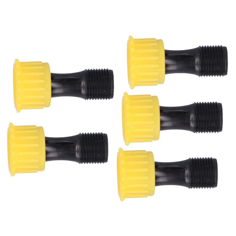 5Pcs Plastic Spray Nozzle G3/8 Male Thread Yellow and Black Spray Head Male Thread Connection Lightweight Misting Nozzle