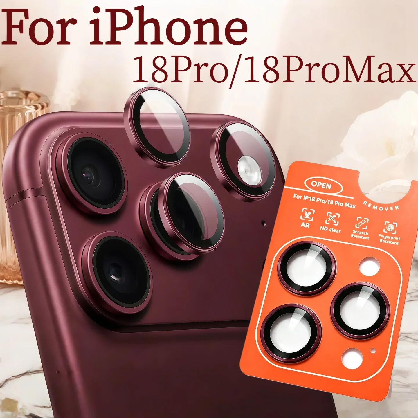 Für iPhone 18Pro/18 Pro Max AR Anti-Beschlag Originalfarbe Rückkamera Adleraugen-Linsen-Schutzfolie – Detail 1