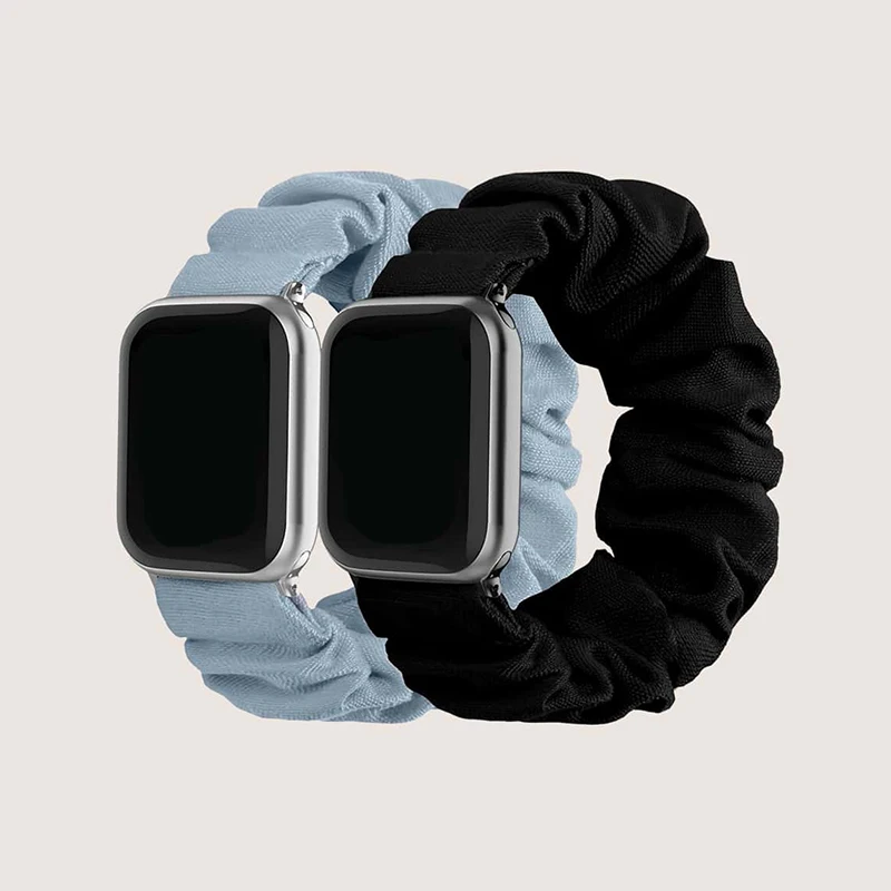 Pulseira de Tecido para Apple Watch 44mm 40mm 42mm 38mm 45mm 41mm 49mm Solo Loop para Iwatch Series 8 9 Ultra 2 6 7 5 SE 4