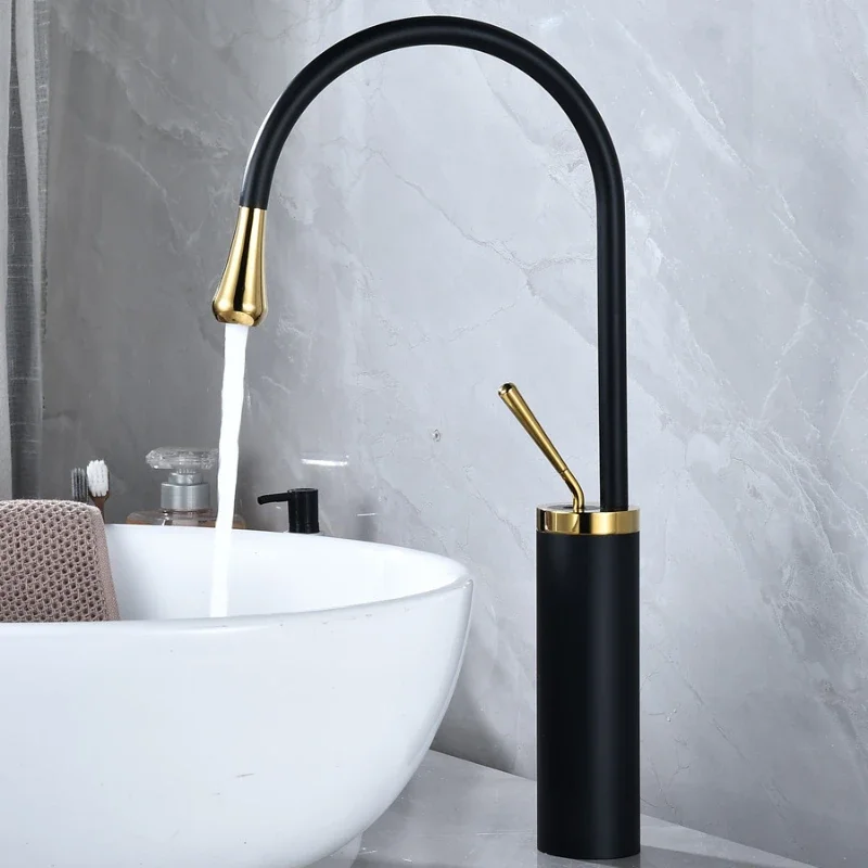 Bathroom Faucets High Basin Mixer Sink Tall Faucet Gourmet Washbasin Taps Water Tap Hot Cold 360 Tapware Craned