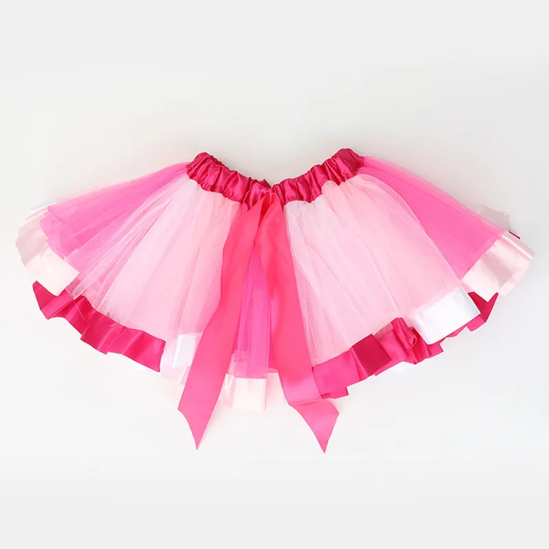 Girl Tutu Rainbow Skirts Princess Mini Pettiskirt Costume Party Ballet DanceTulle Skirts Girls Clothes Children Clothing