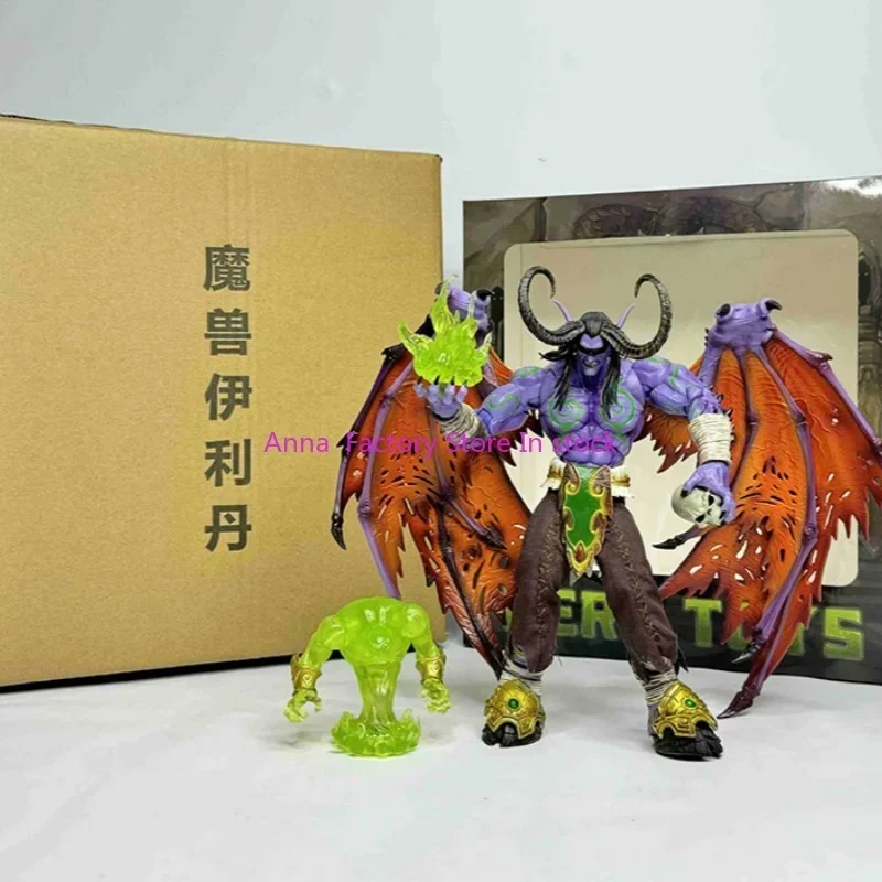 

In stock 25cm World of Warcraft 2nd Generation Demon Hunter Illidan Anime Action Figure Collectible Model Ornament
