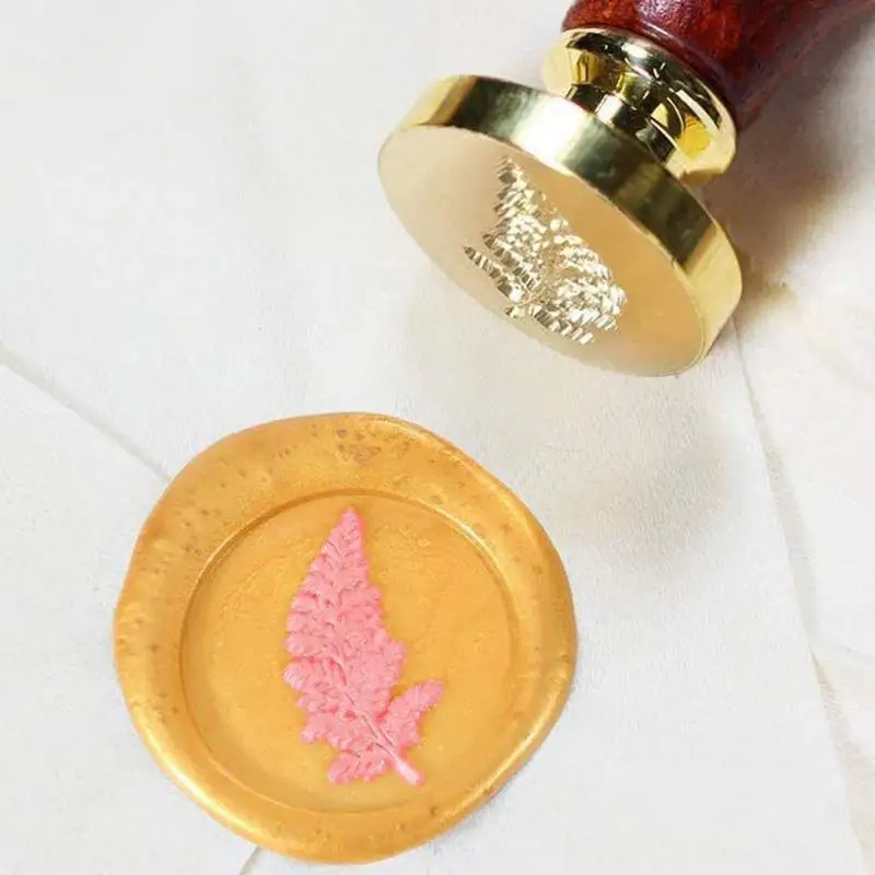 Wax Seal Kit 6 Flower Pattern Wax Seal Stamp Crafting Wooden Handle Stamp Kit For Wedding Invitations Brass Head For Wedding