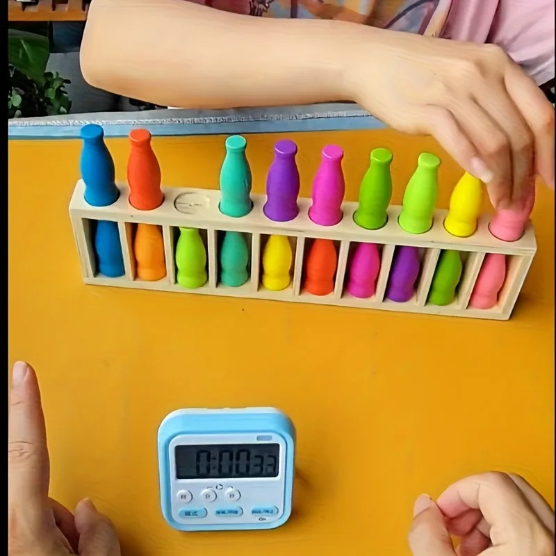 Fun Bottle Color Guessing Challenge Game Bottle Matching Set Multiplayer Interactive Memory Logic Training Board Table Game Gift
