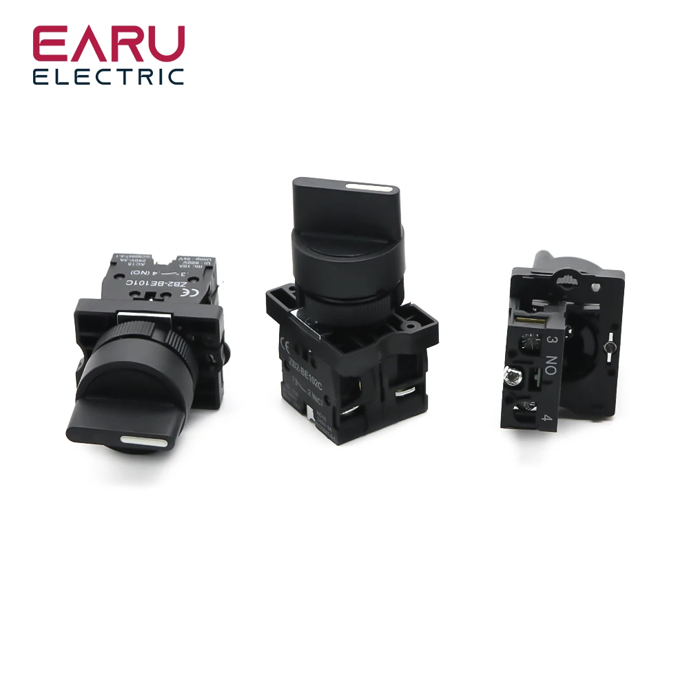 XB2-ED21 XB2-ED25 XB2-ED33 XB2-ED53 2 3 Position 1NO1NC 1NO 2NO Latching Self-Lock Momentary Selector Rotary Push Button Switch