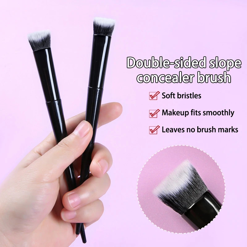 [L & P] 1 pièces pinceau de fond de teint correcteur pinceaux de maquillage Double face pente beauté maquillage outil pour visage acné marque taches cernes