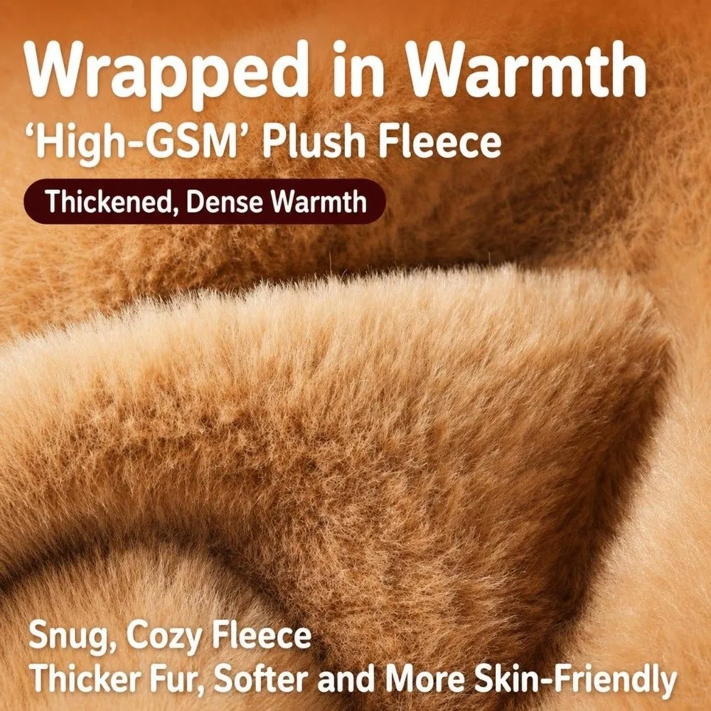 3-in-1 Design Hat Scarf Gloves Set Faux Fur Thick Winter Hat Scarf Mitten Set Fluffy Soft Windproof Warm Lining