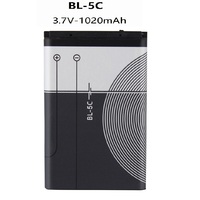 BL 5C BL5C BL-5C 3.7V Lithium Polymer Phone Battery For Nokia 1100 1110 1200 1208 1280 2600 2700 3100 3110 5130 6230 1600 Part