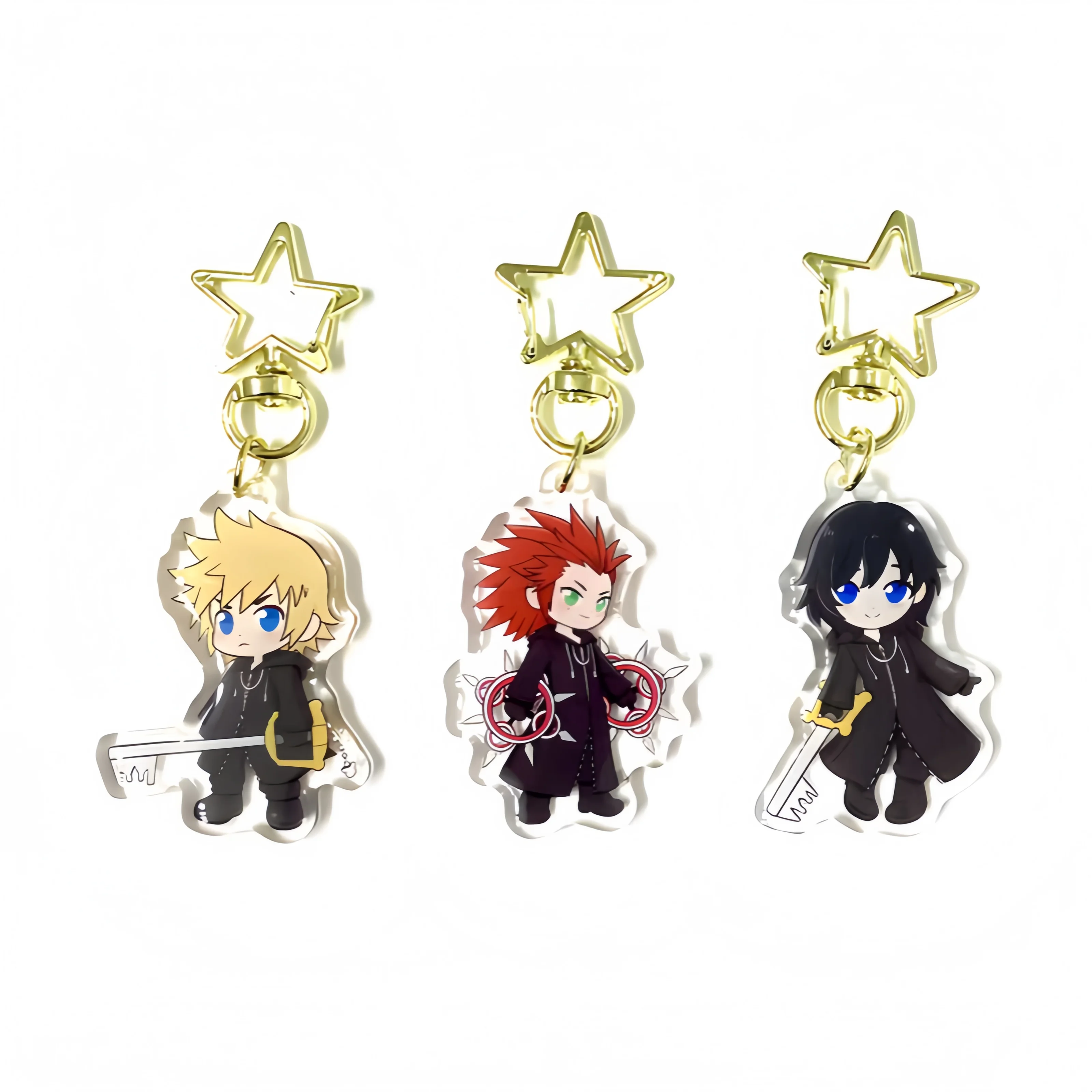 Брелок из акрила Hearts Kingdom - Sea Salt Trio Roxas Axel Xion Star, подвеска для сумки в стиле аниме для фанатов