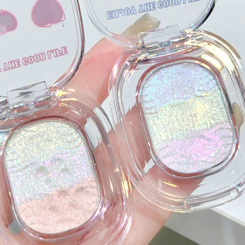 Chameleon Gradient สีอายแชโดว์ Highlighter Lasting Glitter อายแชโดว์ Eyes Brighten Face Shimmer อายแชโดว์แต่งหน้าเครื่องสําอาง