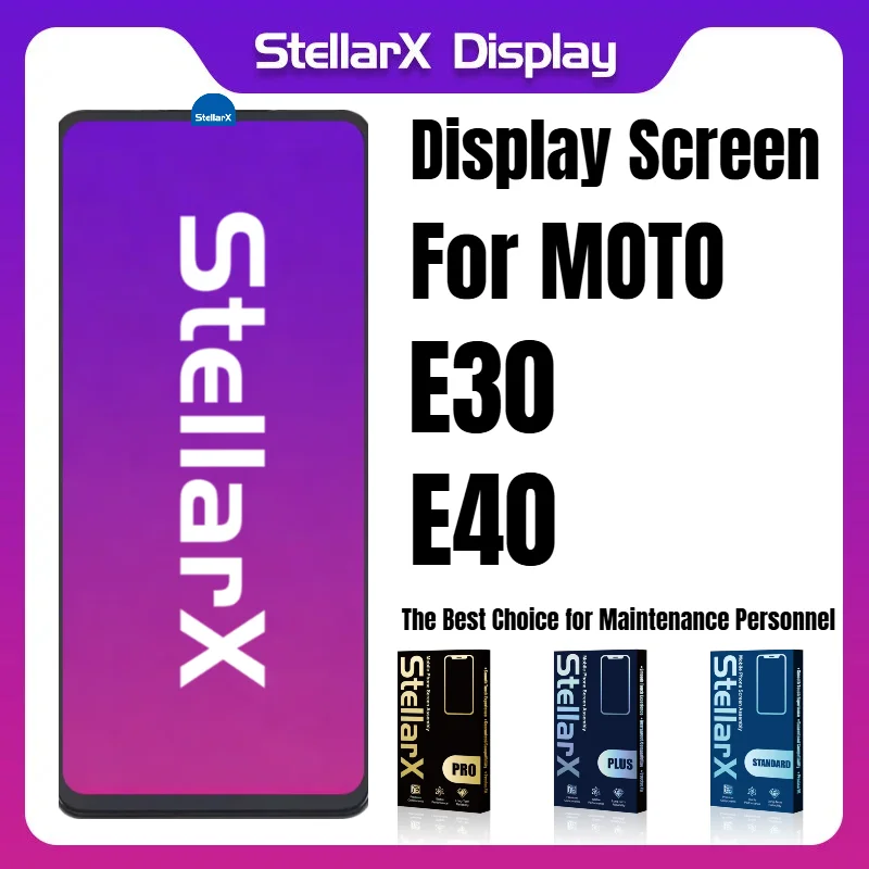 

Дисплей StellarX 6.5 дюймов для Motorola Moto E30 E40, TFT LCD с широким цветовым охватом, стандартный цветовой охват IPS TFT, сенсорный экран в сборе