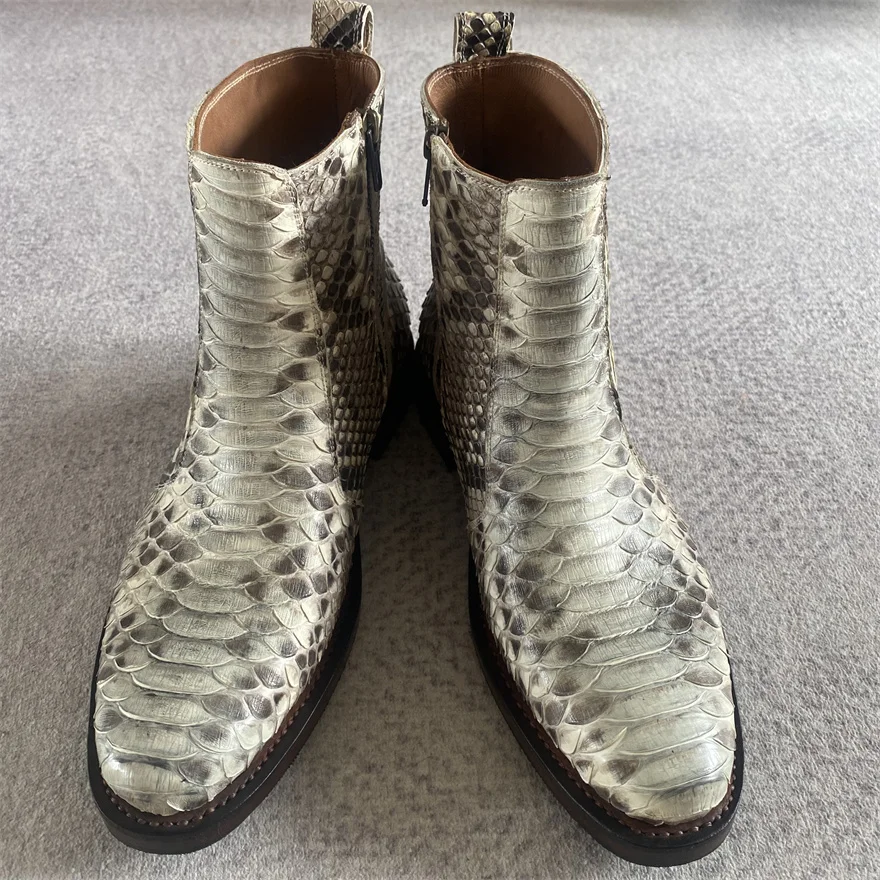 

Customized Goodyear Handmade Snake Leather men's Customized Python Leather Shoes