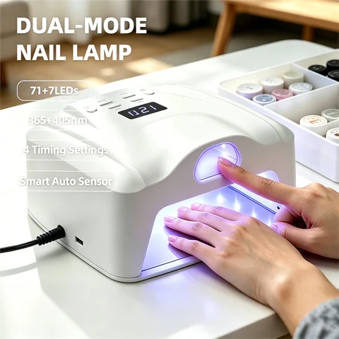 Lampe à ongles 2-en-1 pour un seul doigt ou un seul orteil, séchoir à gel LED à séchage rapide pour toute la main, avec capteur automatique et double lampe