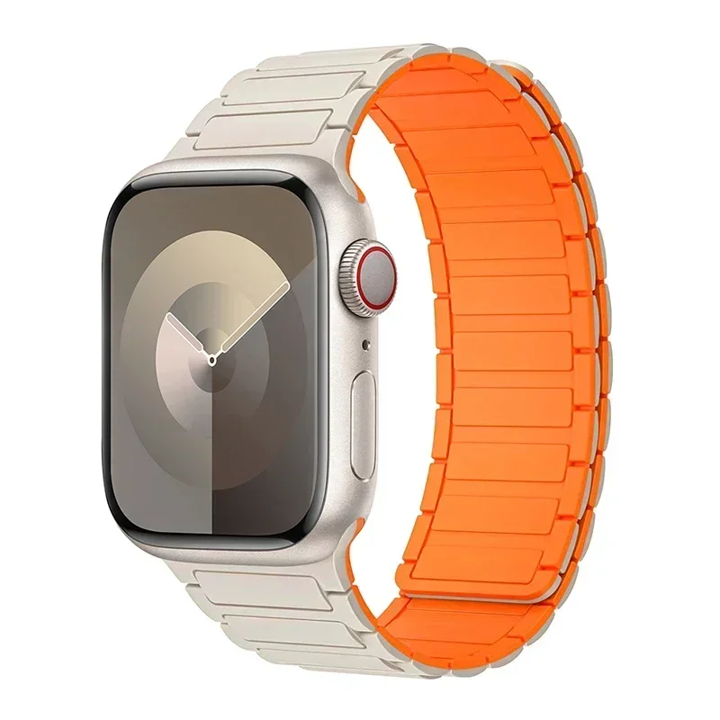 Magnetische lus voor Apple Watch-banden 44 mm 40 mm 49 mm 45 mm 41 mm 38 mm siliconen armband iWatch-serie 9 8 7 6 5 4 3 Se ultra 2 band - afbeelding 1