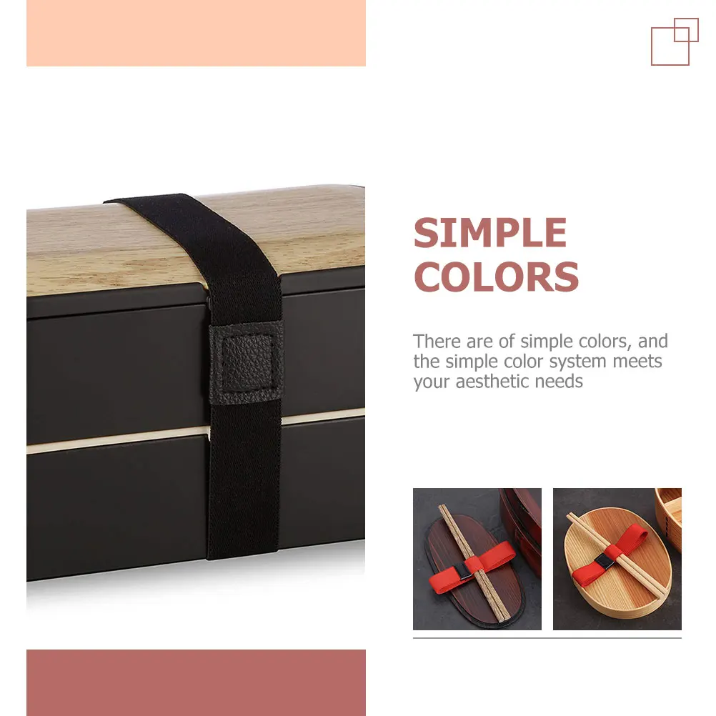 

5pcs Strap Yellow Red Blue Fixing Bands Portable Easy Cleaning Elastic Straps Lunchbox Accessories