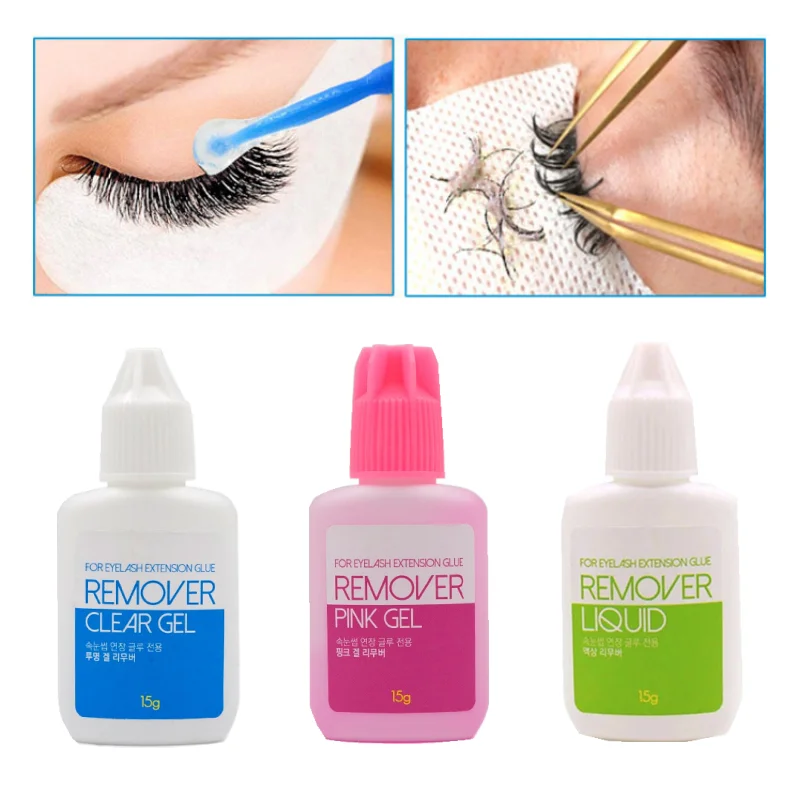 5/10pcs Original Korea Eyelash Extensions Glue Liquid Remover 15g Lashes Glue Adhesive Gel Remover Beauty Makeup Tools