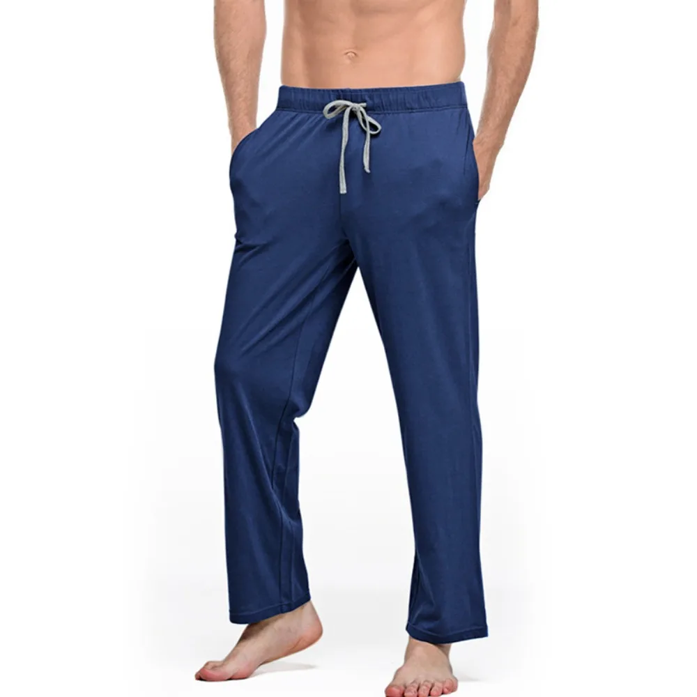 

Men's Cotton Soft-skinned Pajamas Pants Spring and Autumn Home Casual Trousers Loose Sports Casual Trousers