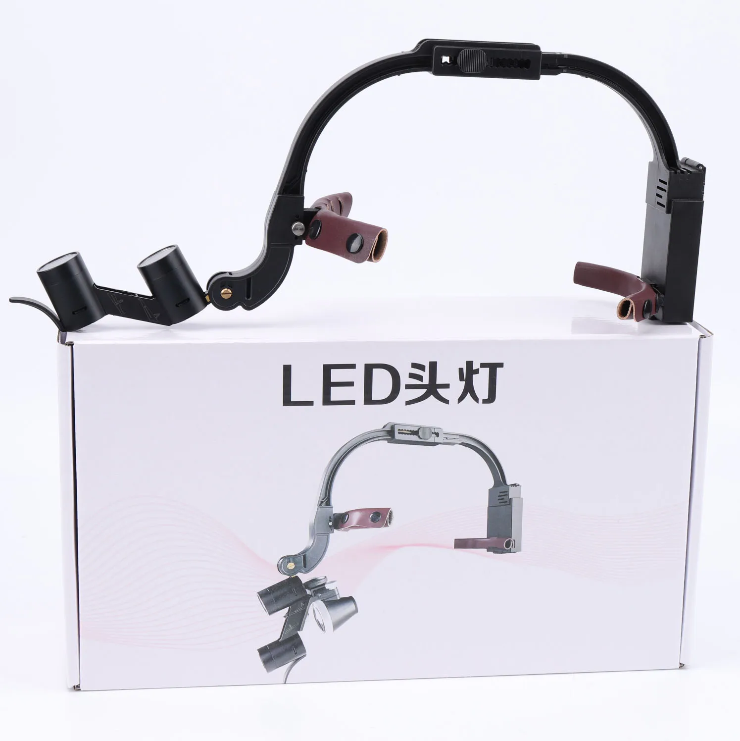 2.5X 3.5X Dental Loupes with Light Surgical Headlight 5W Wireless Light Loupes Front Light Dentistry Dental Lamp Dentist Loupe