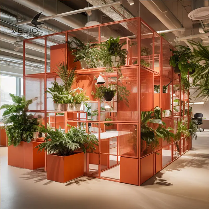 Indoor flower box Open office flower slot cabinet Catering shop Milk tea shop Screen green plant planting box Partition