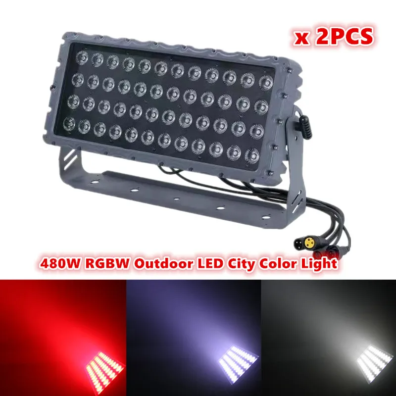 

(2pcs +1flycase)Super Bright outdoor Wall Washer Waterproof 480W RGBW LED City Color For Scenic Spots