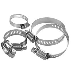 6mm ~ 165mm Stainless Steel Drive Hose Clamps Adjustable Water Pipe Tri Gear Worm Fuel Tube Spring Cramps Fixed Clip