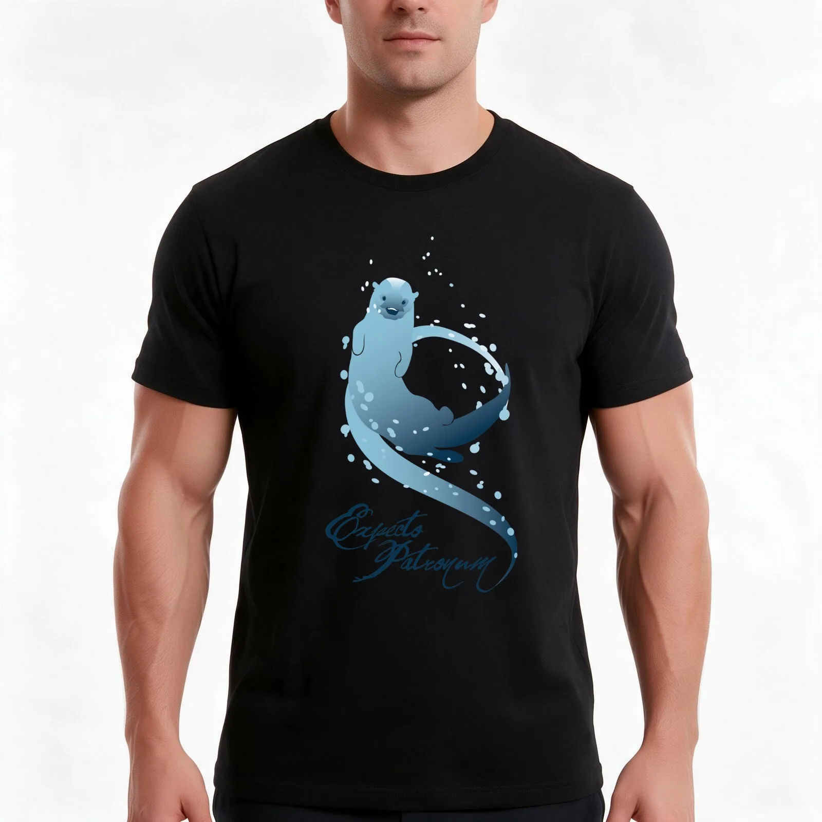Expecto Patronum! (Otter) T-Shirt Summer Casual Cotton Tee Oversized Streetwear Tops Vintage Graphic Print Unisex Men Women