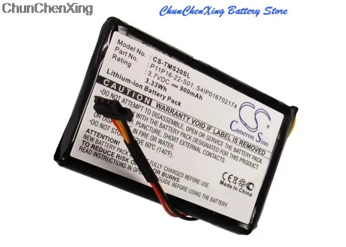

Cameron Sino 900mAh GPS, Navigator Battery P11P16-22-S01, S4IP016702174 for TomTom 4ET0.002.07, Start XL