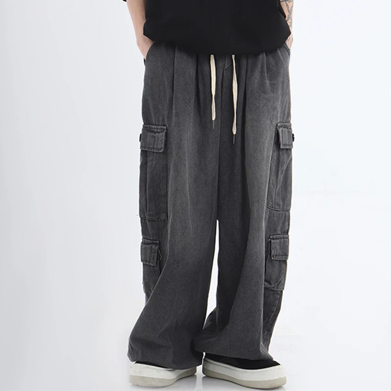 Men Jeans Harajuku Baggy Jeans Denim Pants Wide Leg Pants Men Oversize Cargo Streetwear Hip Hop Trousers