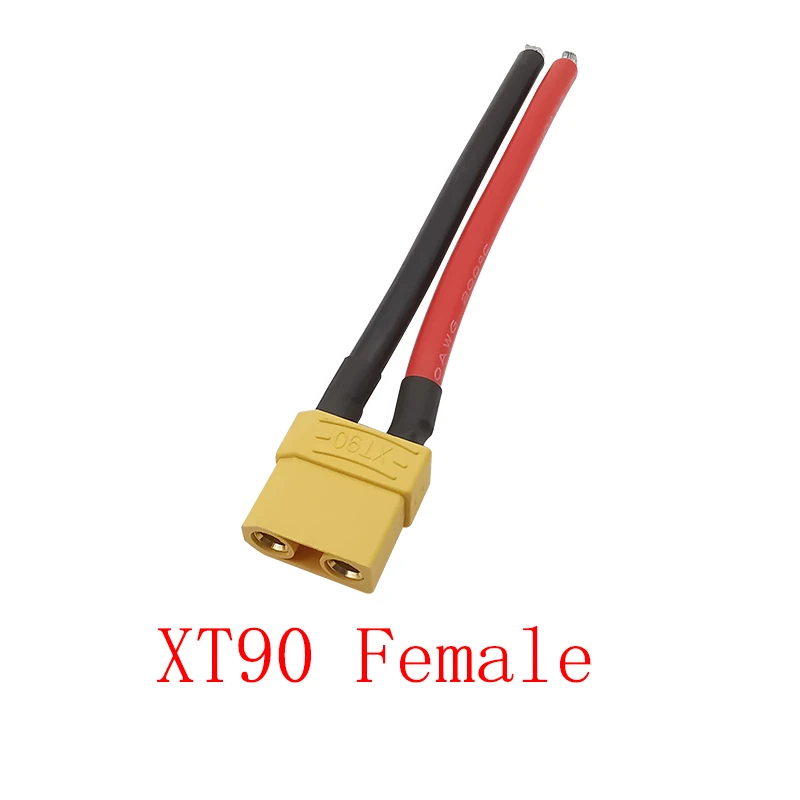 1Pcs XT90 XT90 Male Plug / Female Socket Connector With 10CM 10AWG Silicone Wire for RC Lipo Battery Drone Car Boat Toy DIY