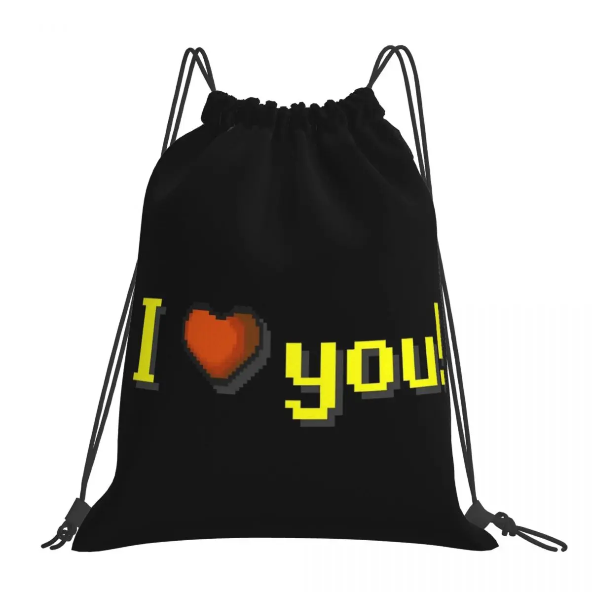 

Old School Runescape "I Love You" Classic Gaming Print Backpacks Drawstring Bags Sports Bag Book Bags For Travel Students