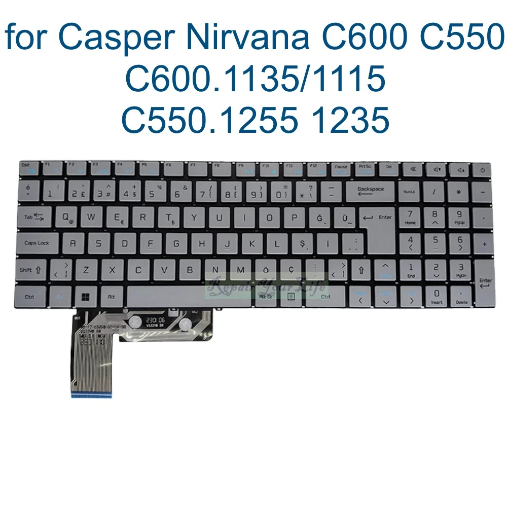 Turkish TR Keyboard for Casper Nirvana C550 C600 C500 C600.1115 1135 C550.1255 C550.1235 Notebook V6329B V6329A New