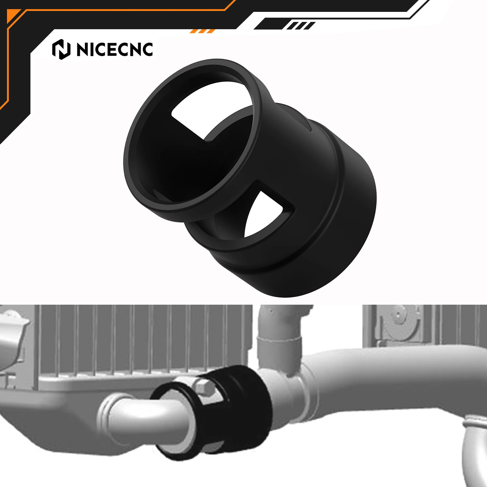 NICECNC Per KTM EXC 300 TPI EXC-F 350 2020-2023 Per Husqvarna TE 300 TE300i FE350 GasGas EC300 Poliammide Radiatore Tubo di Protezione