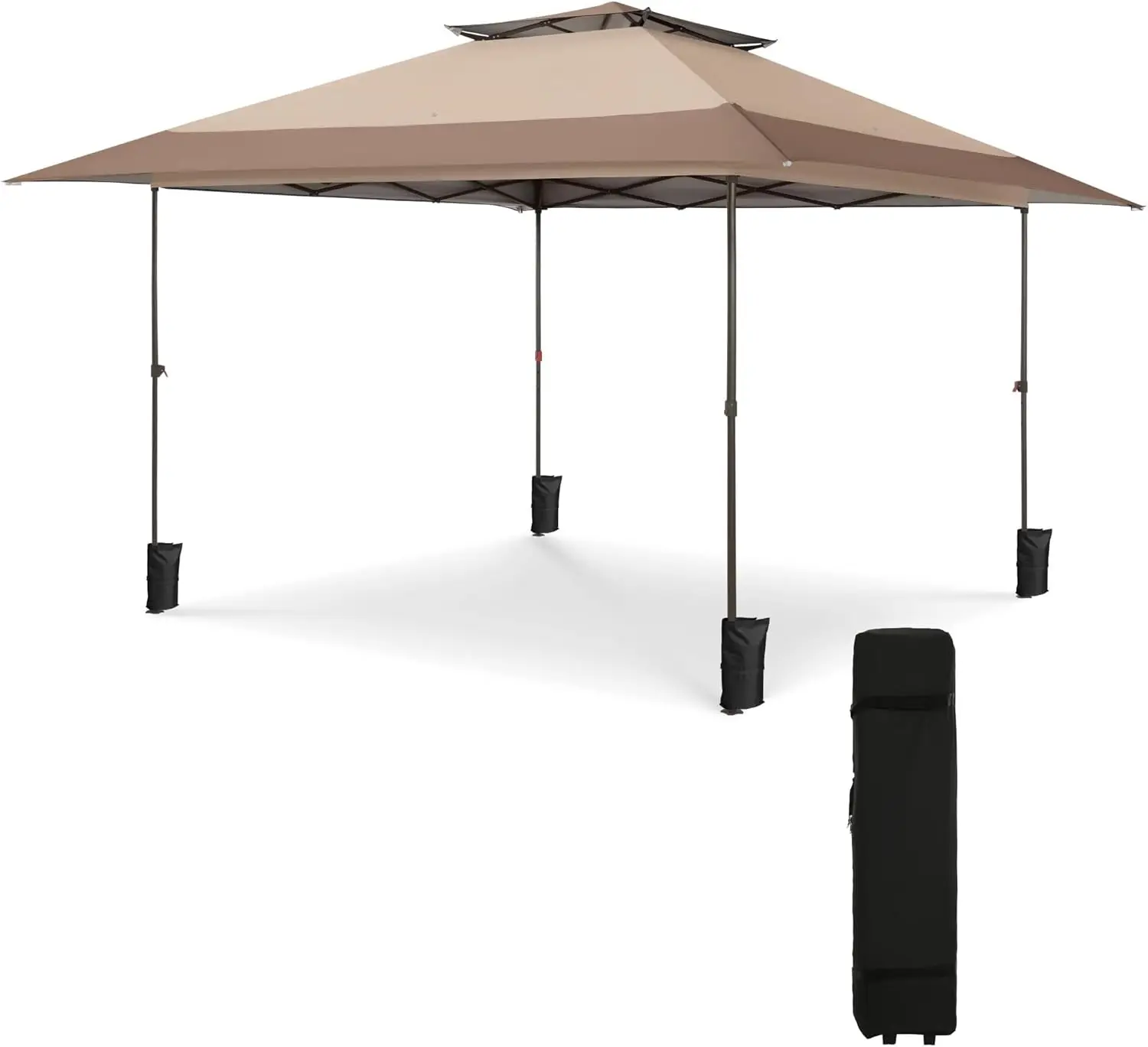 

Мгновенно устанавливаемый складной тент Pop Up Canopy с защитой от солнца UPF50+ для одного человека, бежевый, площадью [размер в квадратных футах] кв. футов