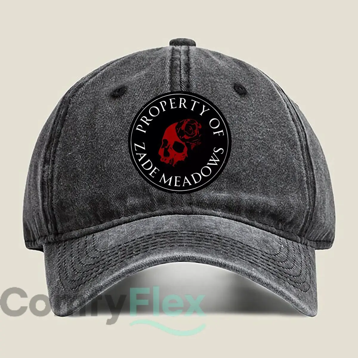 Property of Zade Meadows Badge Unisex Adjustable Adult Washed Baseball Cap Casual Hat