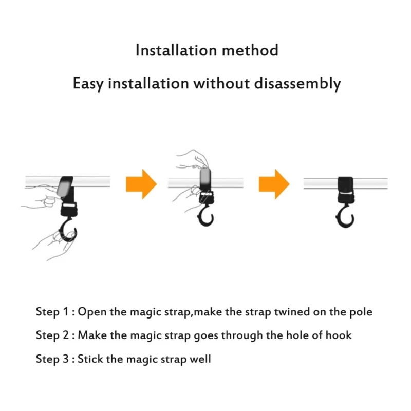 Крючки для коляски Подвесной зажим Крючки-органайзеры для сумок для покупок Крючки-карабины Многофункциональные крючки для