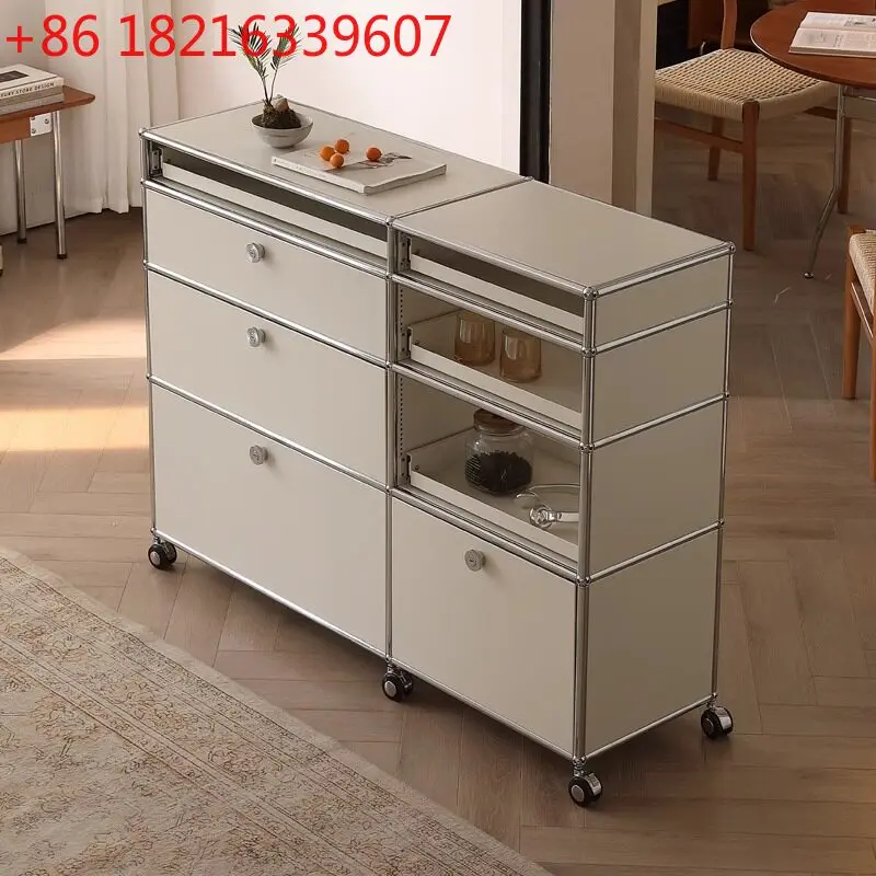 YAOCoffee cabinet, storage cabinet, chest cabinet, stainless steel module, combination  locker, bookcase, multi-function