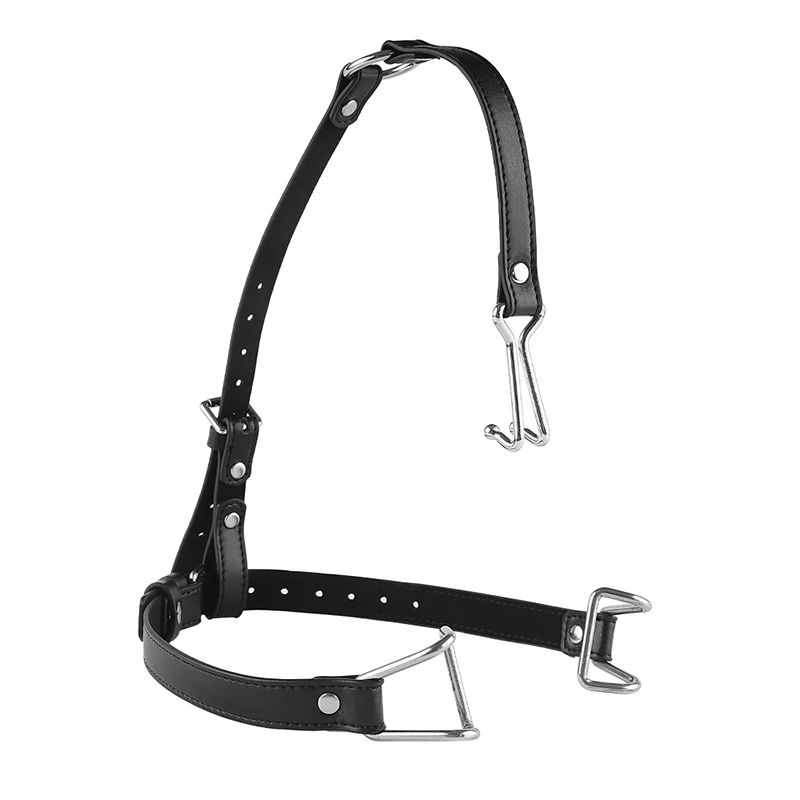 SM mouth plug female slave mouth plug stainless steel clip plug couple sex toys open mouth gag harness plug training sex product view 2