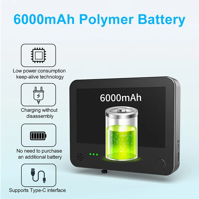 Tuya Smart WIFI Video Doorbell Camera 4.3 Inch Screen 120°Wide-Angle Monitoring Night Vision PIR Motion Detection Digital Bell